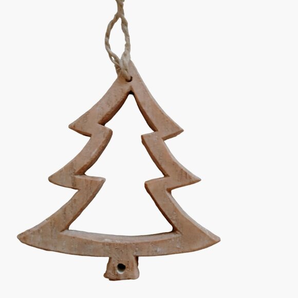 Christmas Tree Cut Out Ornament Hanging Rustic Cabin Cottage Holiday - Picture 3 of 3